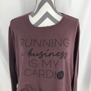 Paisley Raye Running A Business Is My Card Purple Graphic Sweatshirt 1X